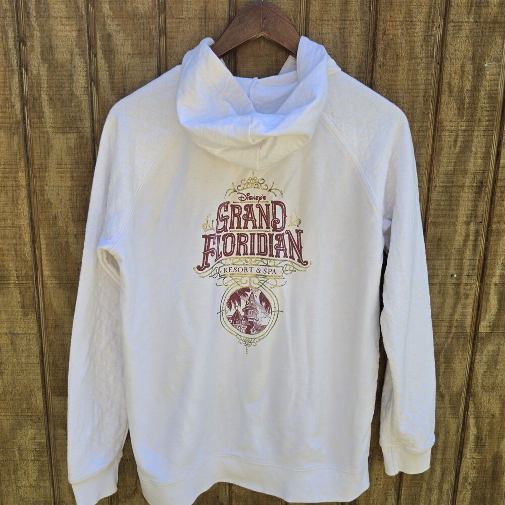 Disney Parks Grand Floridian Resort & Spa Full Zip Hooded Jacket Womens Sz L